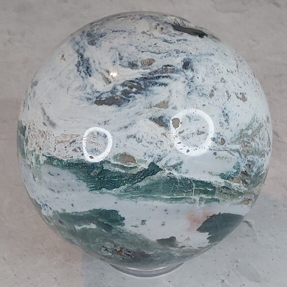 Ocean Jasper Sphere | Joy • Renewal • Emotional Harmony - Picture 7 of 9
